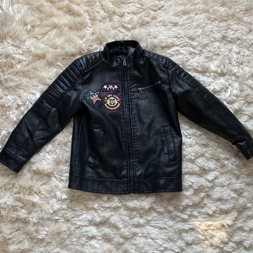 Leather jacket, boy, size 5/6